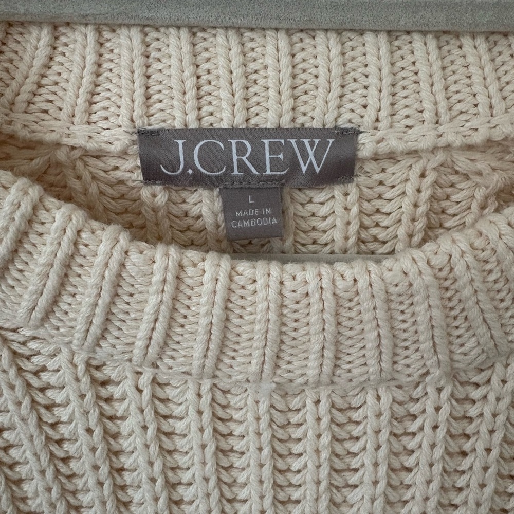 J. Crew Women's Beige Cowl Neck Sweater - Picture 3 of 4